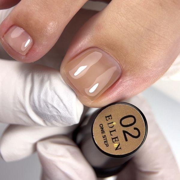 Однофазний гель-лак Edlen One step gel polish 02, коричневий, 9 мл EDOS02 фото