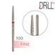 Фреза твердосплавна DRILL ME №100 Голка 2.3 мм, Пряма 2.2 мм, двостороння (для випилювання) , червона насічка DRILLME100 фото 1