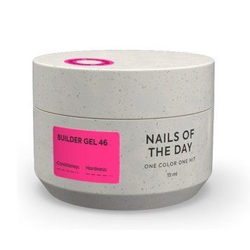 Гель для нарощування NAILS OF THE DAY Builder Gel 46 насичено-рожевий, 15 мл NDBG46 фото