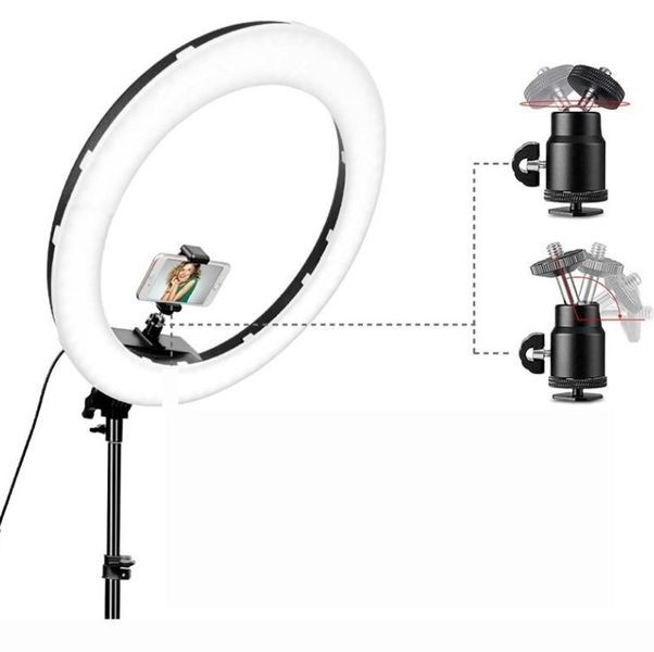 Кольцевая LED лампа 54 см 60 ВТ + штатив 2.1 м Оригинал RL-21 LED20 фото