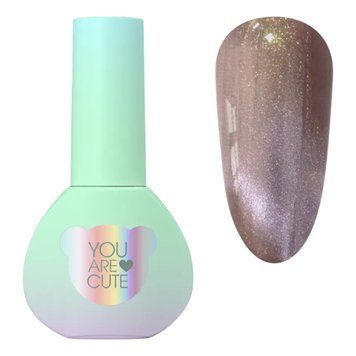 Гель-лак котяче око YOU ARE CUTE Color 115 нюдовий рожевий світловідбиваючий, 5 мл YACC115 фото