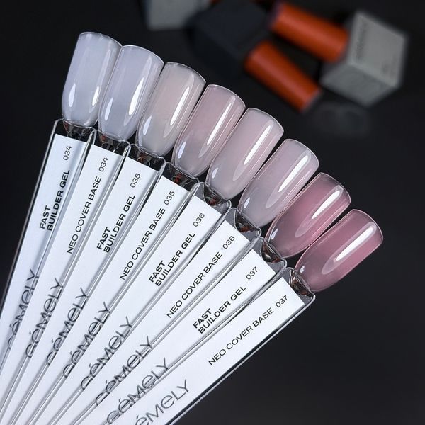 Гель для нарощування GEMELY Fast Builder gel 35 / Фаст Білдер гель 35, молочний нюд напівпрозорий, 15 мл GFBG3515 фото