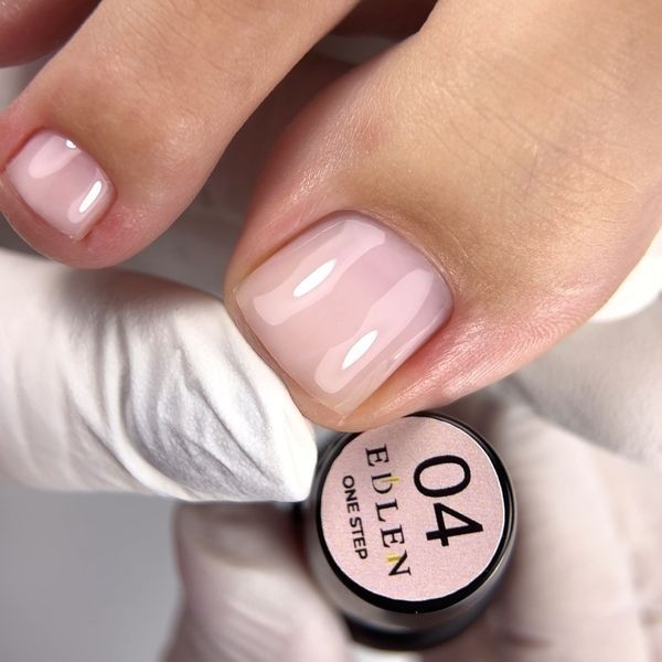 Однофазний гель-лак Edlen One step gel polish 04, ніжно-рожевий, 9 мл EDOS04 фото