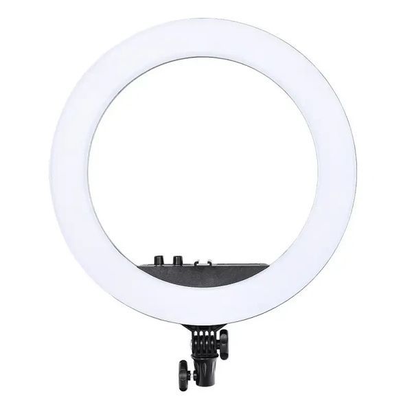 Кільцева LED лампа 45 см 55 ВТ + штатив 2.1 м Оригінал HQ-18 LED18 фото