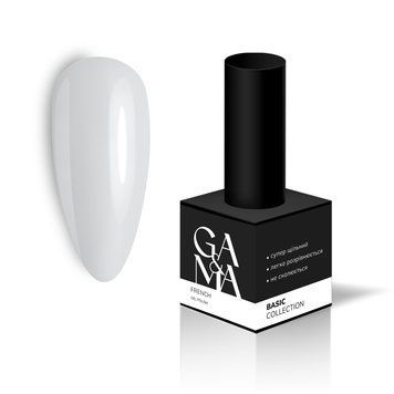 Гель-лак Базова колекція GA&MA Basic collection French (френч), 10 мл GAMA188 фото