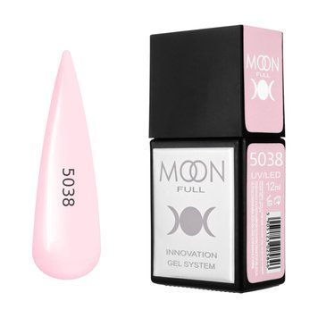 Гель-лак MOON FULL Amazing Color Gel polish №5038 рожевий з бежевим підтоном, 12 мл AMFC5038 фото