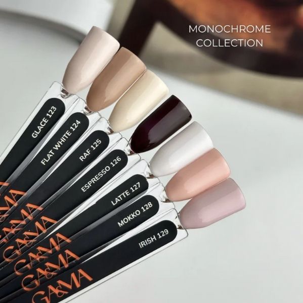 Гель-лак GA&MA Monochrome collection (Монохром коллекция) 123 Глясе, 10 мл GAMA123 фото