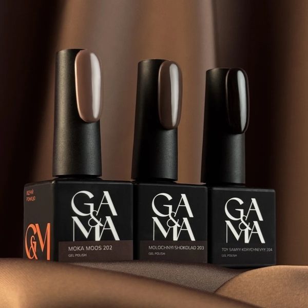 Гель-лак GA&MA Pantone collection, Toy Samyy Korychnevyy 204 (Пантон коллекция, Тот Самый Коричневий), 10 мл GAMA204 фото