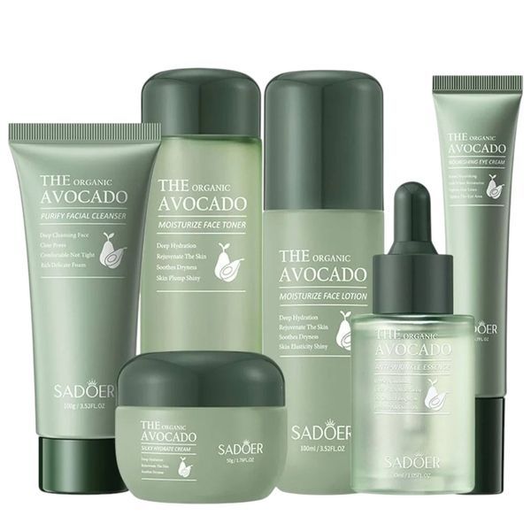 Набор по уходу за лицом 6в1 SADOER Organic Avocado с авокадо KOSMR52 фото