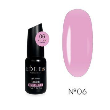 Однофазний гель-лак Edlen One step gel polish 06, рожевий, 9 мл EDOS06 фото