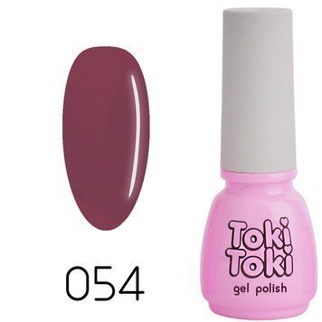 Гель-лак Toki Toki 054, 5 мл, червоно-фіолетовий TT054 фото