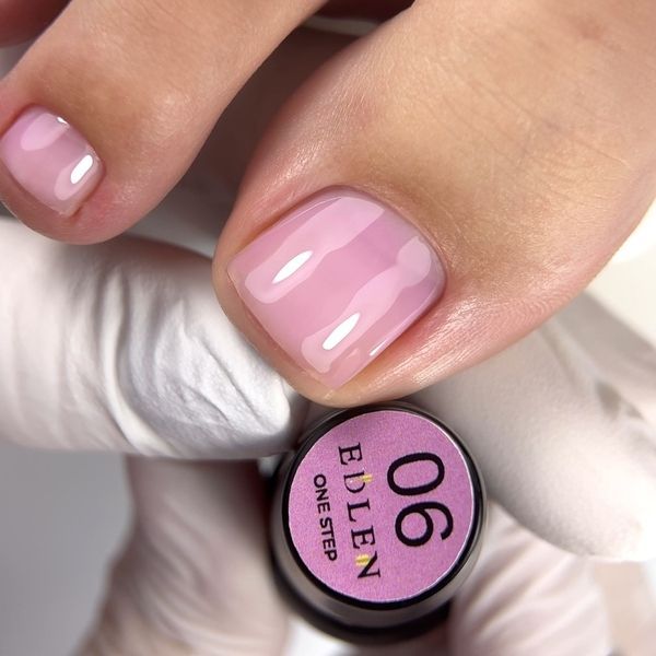 Однофазний гель-лак Edlen One step gel polish 06, рожевий, 9 мл EDOS06 фото