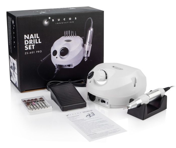 Фрезер BUCOS Nail Drill ZS-601 PRO 45000 об/хв, 65 Вт, білий F29 фото