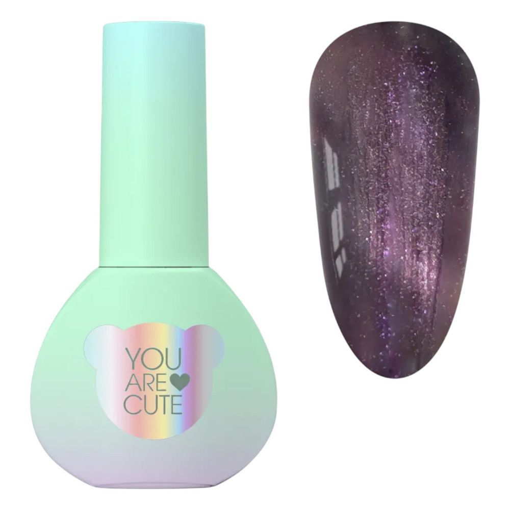 Гель-лак котяче око YOU ARE CUTE Color 118 вишневий світловідбиваючий, 5 мл YAC118 фото