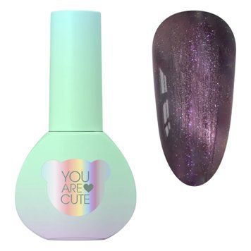 Гель-лак котяче око YOU ARE CUTE Color 118 вишневий світловідбиваючий, 5 мл YAC118 фото