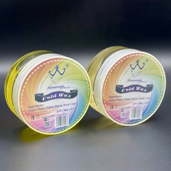Набір для легкого шугарингу 4в1 KONSUNG Cold Wax: 2 пасти для шугарингу, тальк, шпателі DEPIL22 фото