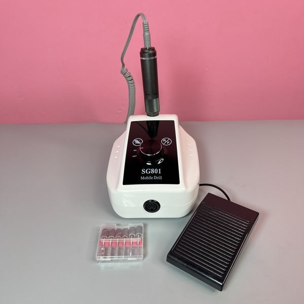 Портативный набор техники: фрезер SG-801, лампа для маникюра и педикюра Cordless UV/LED PNT01 фото