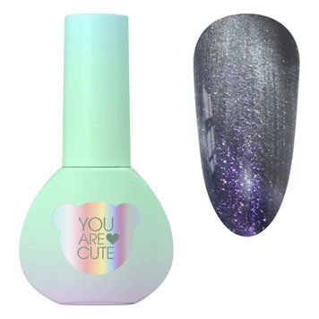 Гель-лак котяче око YOU ARE CUTE Color 120 сірий світловідбиваючий, 5 мл YAC120 фото
