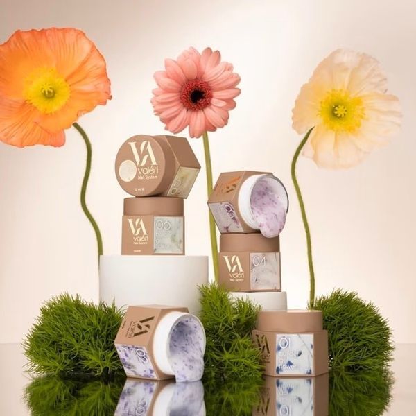 Гель із сухоцвітами VALERI Builder Gel Flower 05, світло-жовтий, 15 мл BGVALF05 фото