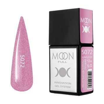 Гель-лак MOON FULL Amazing Color Gel polish №5072 перламутрово-рожевий з дрібним шиммером, 12 мл AMFC5072 фото