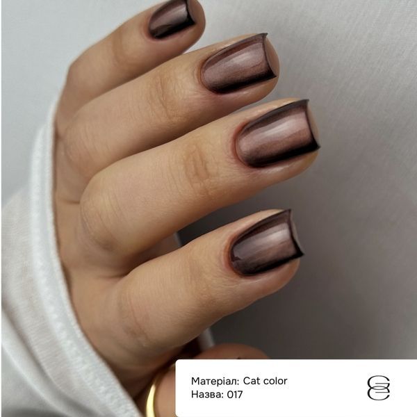 Гель-лак котяче око GEMELY ex GA&MA Cat color 017 | Кет колор 017 шовковий коричнево-рожевий, 6 мл GEXG017 фото
