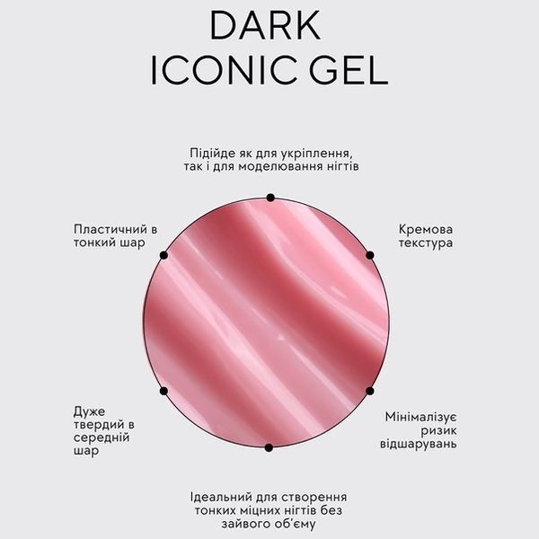 Гель для наращивания DARK Iconic Gel 21, 15 мл DICG2115 фото