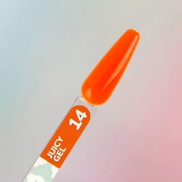 Гель для нарощування YOU ARE CUTE Juicy Gel 14 неоновий помаранчевий, 15 мл YACJG14 фото