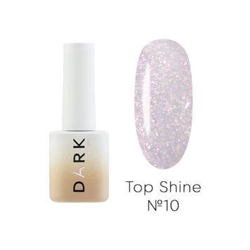 Камуфлюючий топ для нігтів DARK Shine Top №10, молочний з шимером, 10 мл DShineTop10 фото