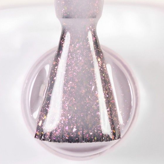Камуфлирующий топ для ногтей DARK Shine Top №10, молочный с шимером, 10 мл DShineTop10 фото