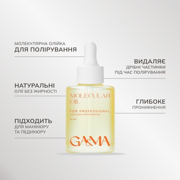 Молекулярна олiйка GA&MA для поліровки шкіри (кутикули та стоп), 100 мл MMGA01 фото