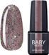 Гель-лак BABY Moon Dance Diamond №16 сріблясто-бежевий з різнобарвним глітером, 6 мл