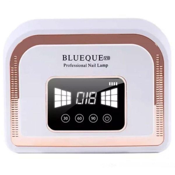 Акумуляторна лампа для манікюру Blueque BQ V10, біла з золотом, 120 Вт LM32 фото