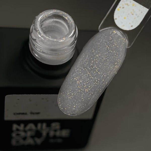 Топ без липкого слоя NAILS OF THE DAY Top Opal №02 лавандовый с блестками, 10 мл NDOT02 фото