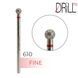 Фреза алмазная DRILL ME №610 Шар 4 мм, красная насечка DRILLME610 фото 1