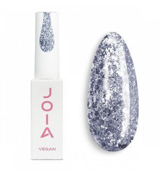 Гель-лак JOIA vegan 130, 6 мл, сірий з блискітками JV130 фото