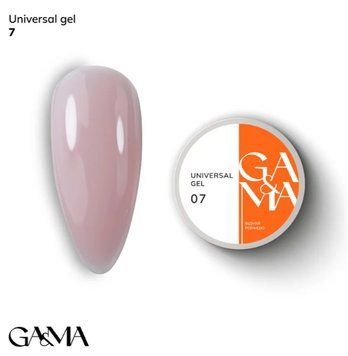 Гель для нарощування GA&MA Universal Gel 007 ніжно-рожевий, 15 мл GGA0715 фото