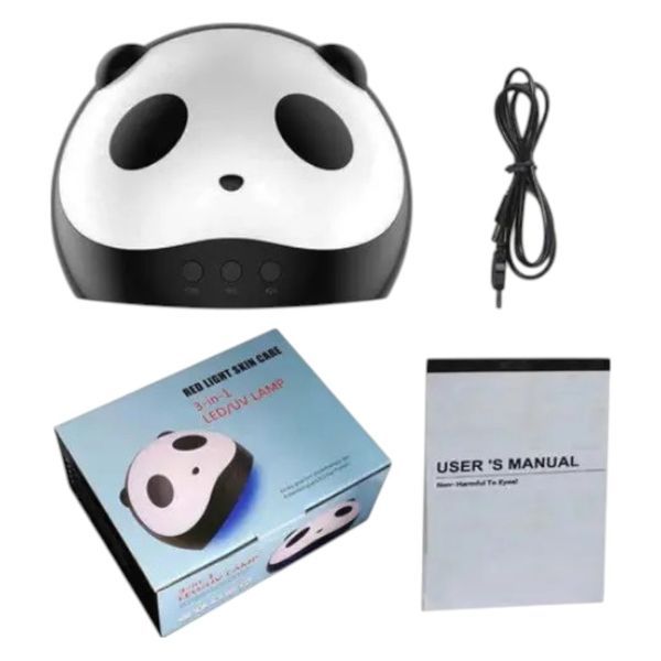 Лампа Panda X1 UV/LED Red Light Skin Care 3в1 черно-белая, 36 Вт LM12 фото