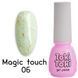 Гель-лак Toki Toki Magic touch MG06, 5 мл, блідо-зелений із золотою поталлю