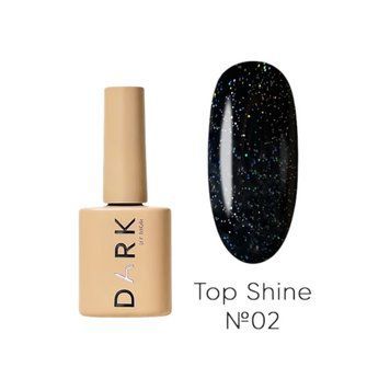 Камуфлюючий топ для нігтів DARK Shine Top №2, прозорий з голографічними блискітками, 10 мл DShineTop2 фото