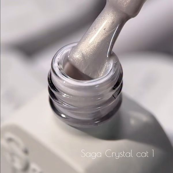 Гель-лак Saga Professional Crystal Cat 01 бежевый, 10 мл SGCC01 фото