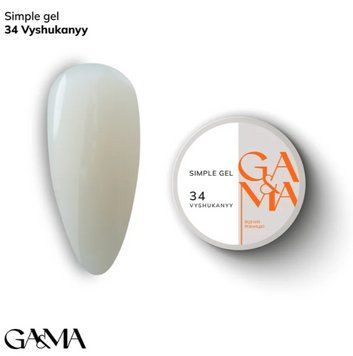 Гель GA&MA Simple Gel 034 Вишуканий, 15 мл GGASI3415 фото