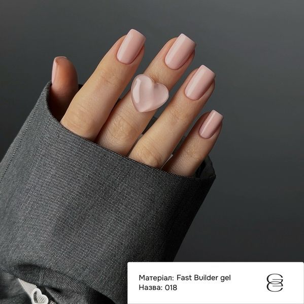 Гель для нарощування GEMELY Fast Builder gel 18 / Фаст Білдер гель 18, світлий бежевий, 15 мл GFBG1815 фото