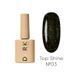 Камуфлирующий топ для ногтей DARK Shine Top №3, прозрачный с золотыми блестками, 10 мл DShineTop3 фото 1