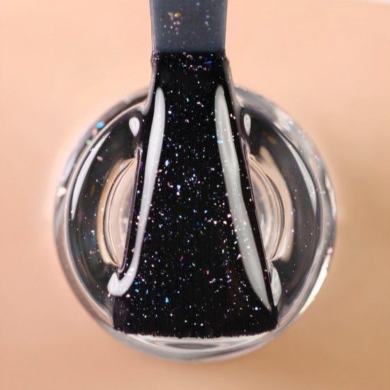 Камуфлирующий топ для ногтей DARK Shine Top №4, прозрачный с синими блестками, 10 мл DShineTop4 фото
