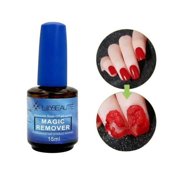 Ремувер для безпечного зняття гель лаку Lilly Beaute Magic, 15 мл RKMR2 фото