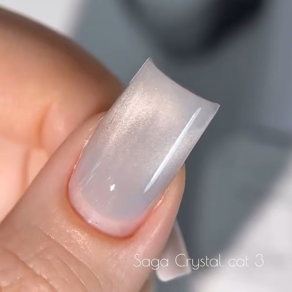Гель-лак Saga Professional Crystal Cat 03 серо-голубой, 10 мл SGCC03 фото