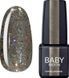 Гель-лак BABY Moon Dance Diamond №21 сріблясто-оливковий з різнокольоровим глітером, 6 мл