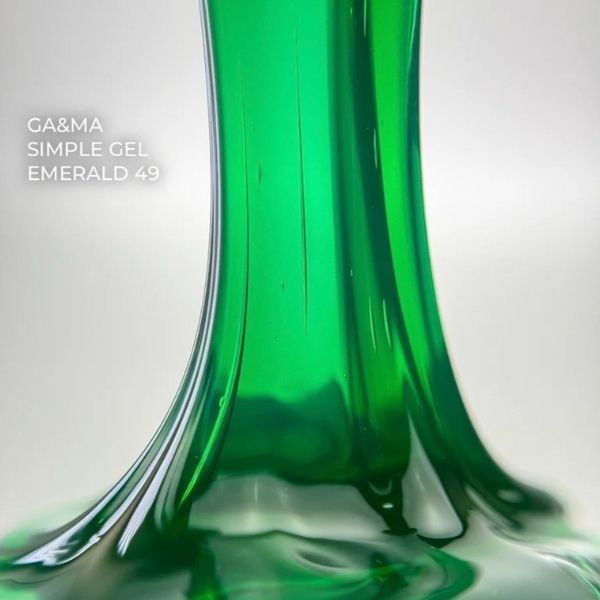 Гель GA&MA Simple Gel Вітражний 049 Emerald, 15 мл GGASI4915 фото
