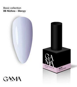 Гель-лак GA&MA Базова колекція 006 ніжно-ліловий, 10 мл GAMA06 фото