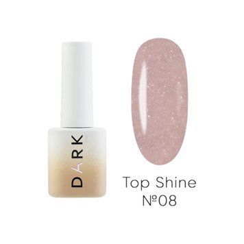 Камуфлюючий топ для нігтів DARK Shine Top №8, бежевий з блискітками, 10 мл DShineTop8 фото